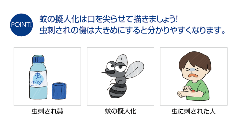 販促カレンダー7月 虫刺され対策 ドラッグストアてんとうむし